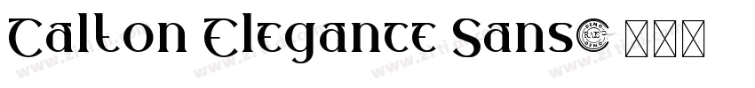 Calton Elegance Sans字体转换
